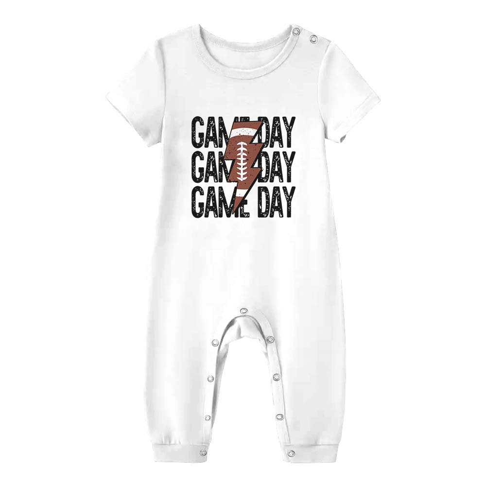 Personalized Sporty American Football Print Pajama Short Sets