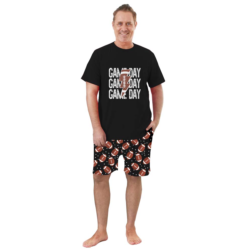 Game Day Short Pajamas For American Football Lovers With Name Game Day Short Pajamas For American Football Lovers With Name