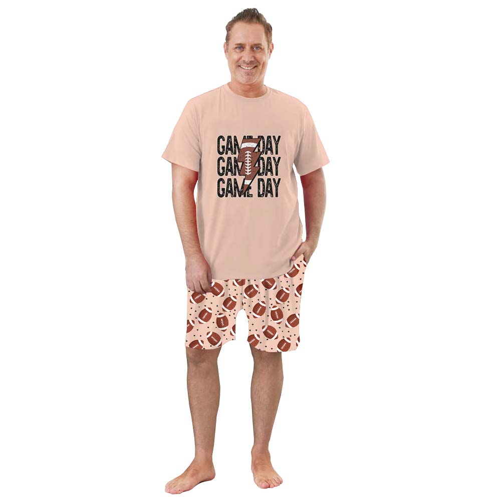 Game Day American Football Short Pajamas With Name And Number Game Day American Football Short Pajamas With Name And Number
