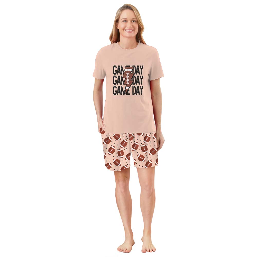 Game Day American Football Short Pajamas With Name And Number Game Day American Football Short Pajamas With Name And Number