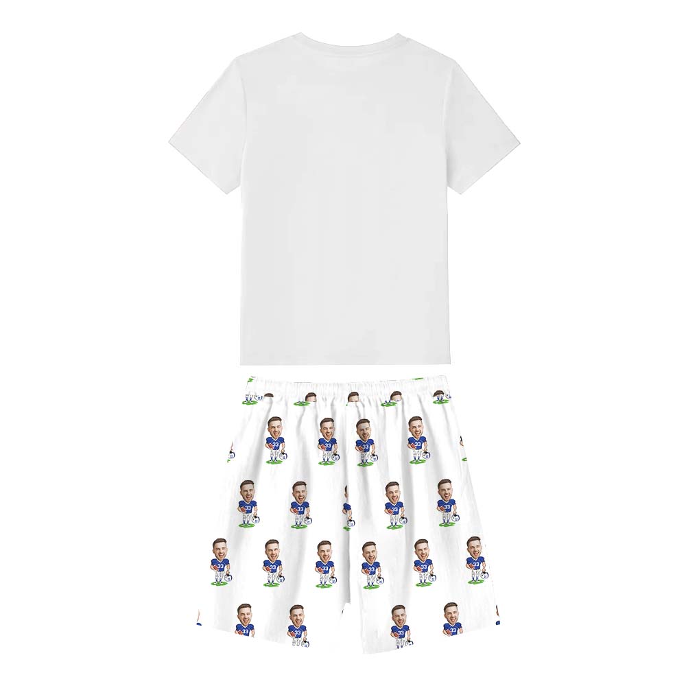 Personalized American Football Owner And Dog Pajamas Short Sleeves Personalized American Football Owner And Dog Pajamas Short Sleeves