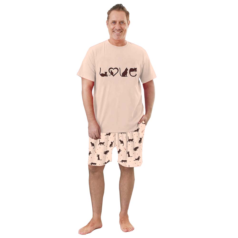 Cat Lover Family Matching Tops And Shorts