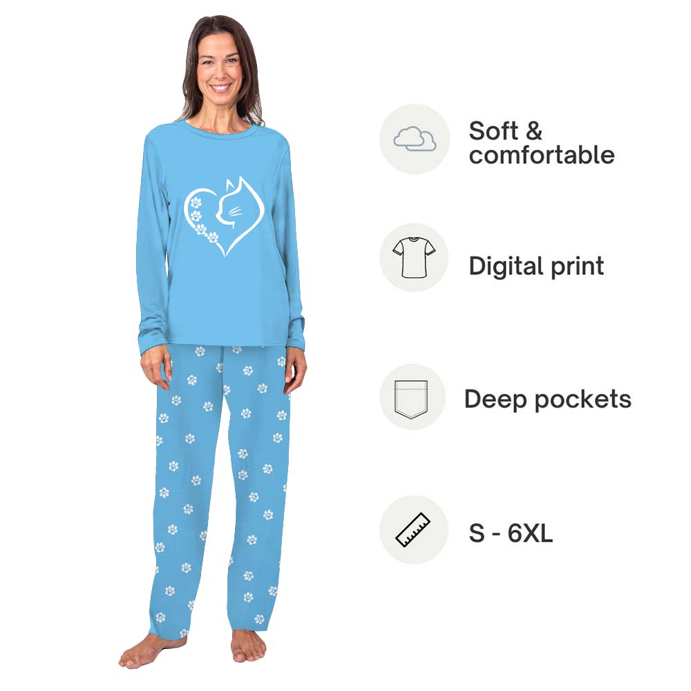 Cat Heart Matching Family Pajama Sets Cat Heart Matching Family Pajama Sets