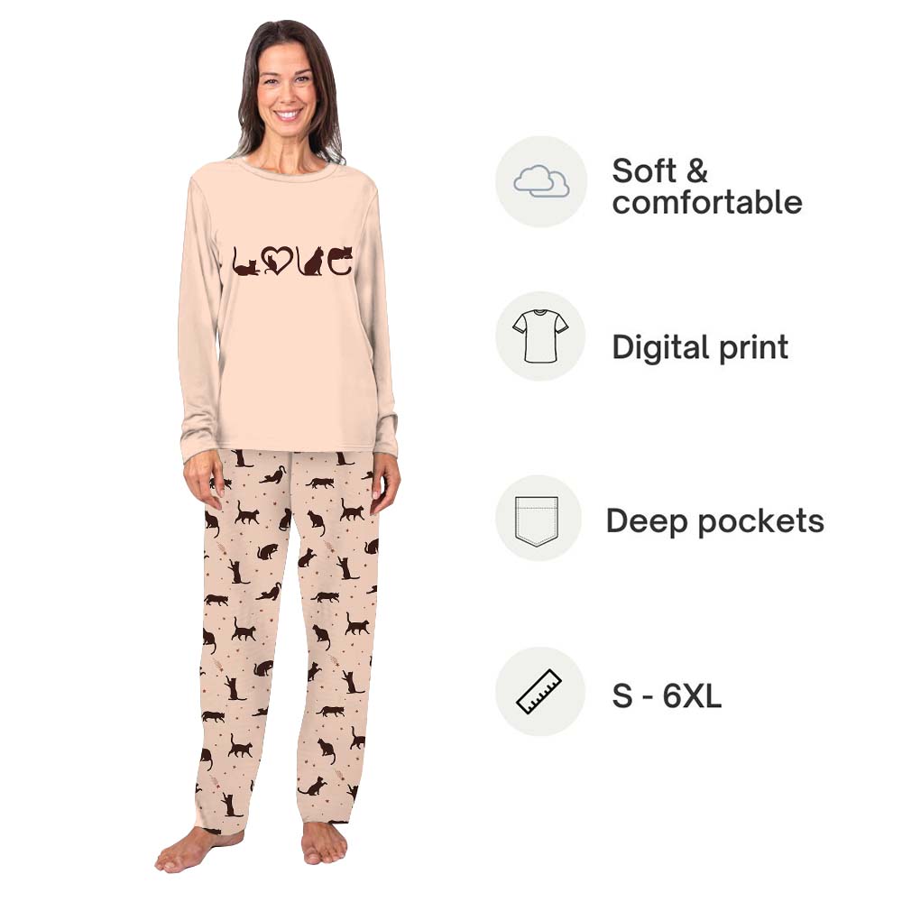 Lovely Pajamas For Family And Dog For Cat Lover Lovely Pajamas For Family And Dog For Cat Lover