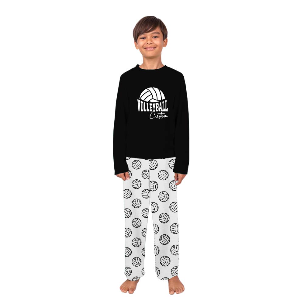 Special Customizable Volleyball Themed Matching Family Pajama Sets Special Customizable Volleyball Themed Matching Family Pajama Sets