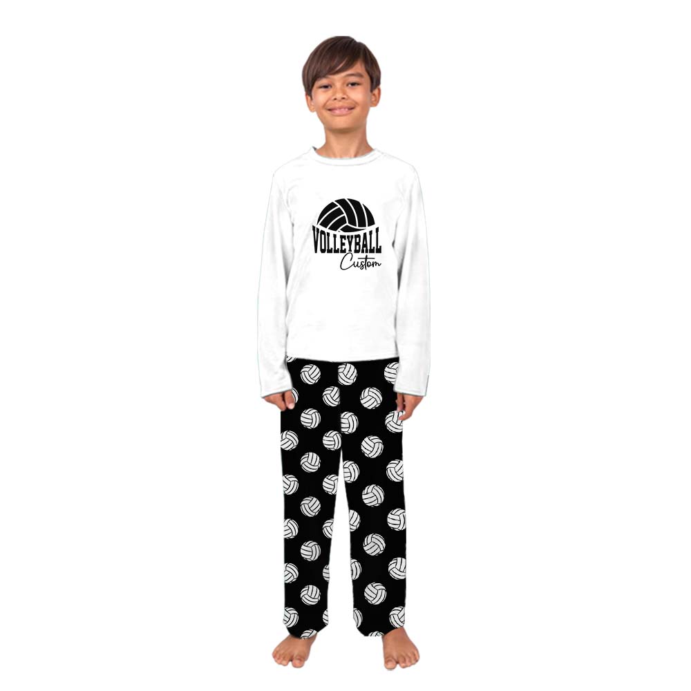 Personalized Name And Number Volleyball Matching Family Pajamas