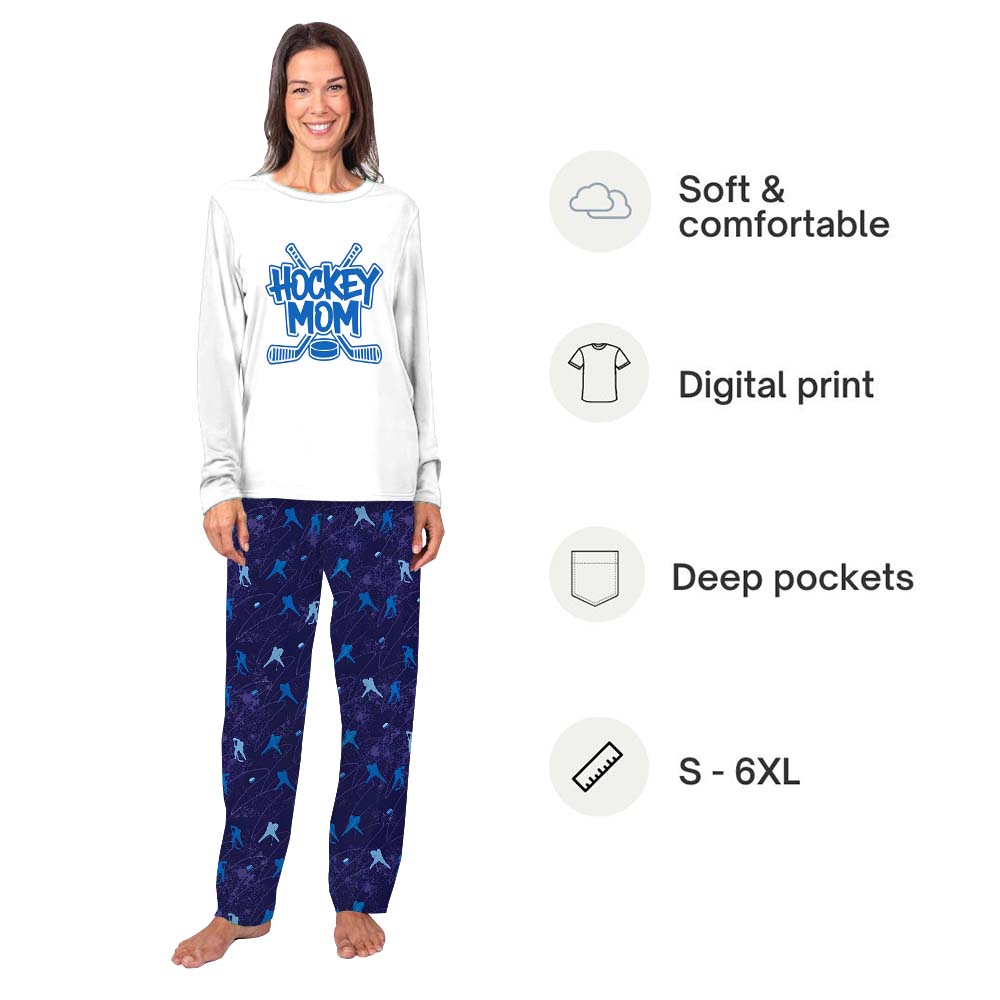 Soft Hockey Themed Owner And Dog Pajamas With Name Soft Hockey Themed Owner And Dog Pajamas With Name