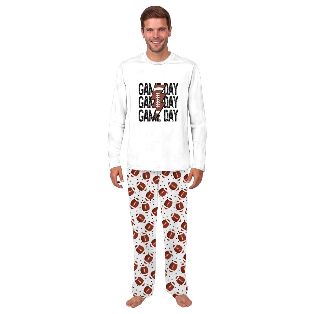 Sporty American Football Saying Game Day Pajama Sets For Family Sporty American Football Saying Game Day Pajama Sets For Family
