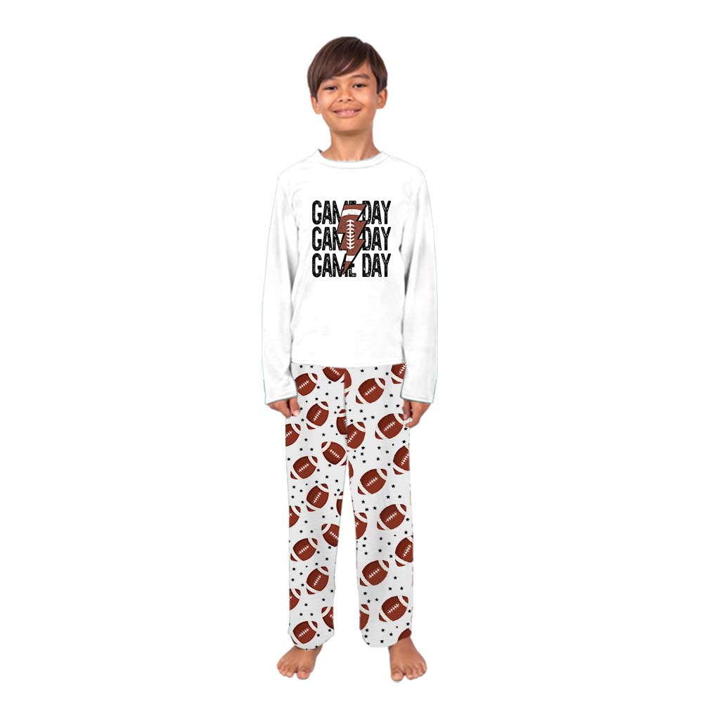 Sporty American Football Saying Game Day Pajama Sets For Family Sporty American Football Saying Game Day Pajama Sets For Family