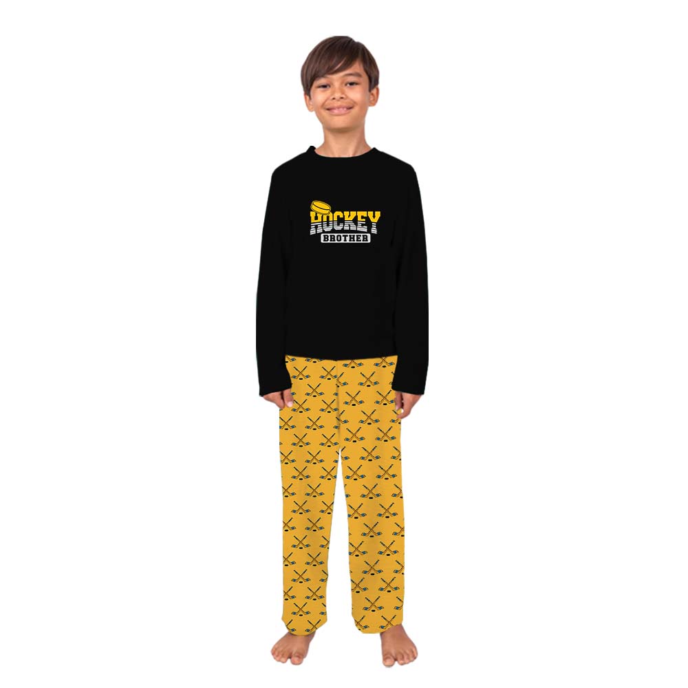 Personalized Name Hockey Themed Pajama Sets Personalized Name Hockey Themed Pajama Sets