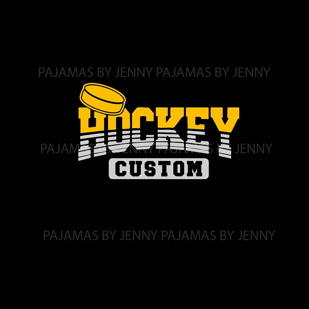 Personalized Name Hockey Themed Pajama Sets Personalized Name Hockey Themed Pajama Sets