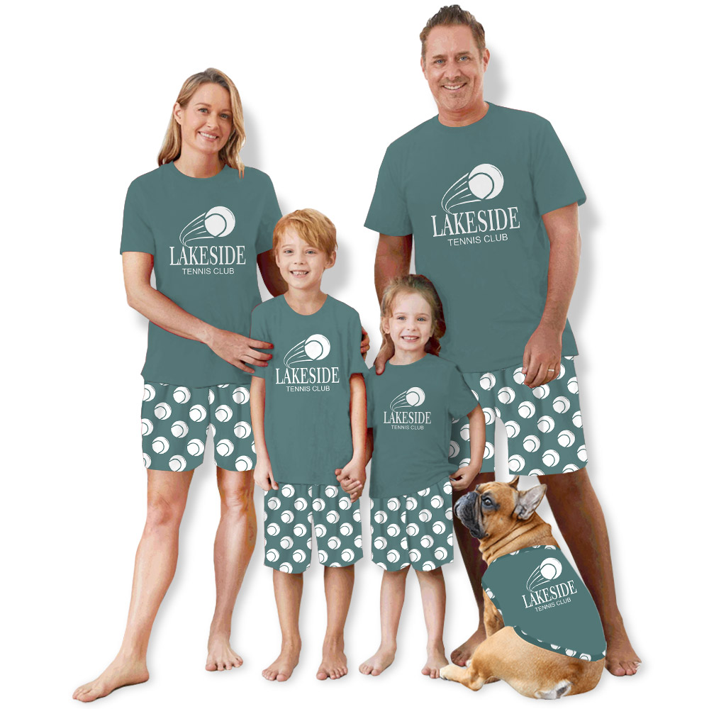 Custom Logo Name Short Pajamas For Tennis Lovers Custom Logo Name Short Pajamas For Tennis Lovers