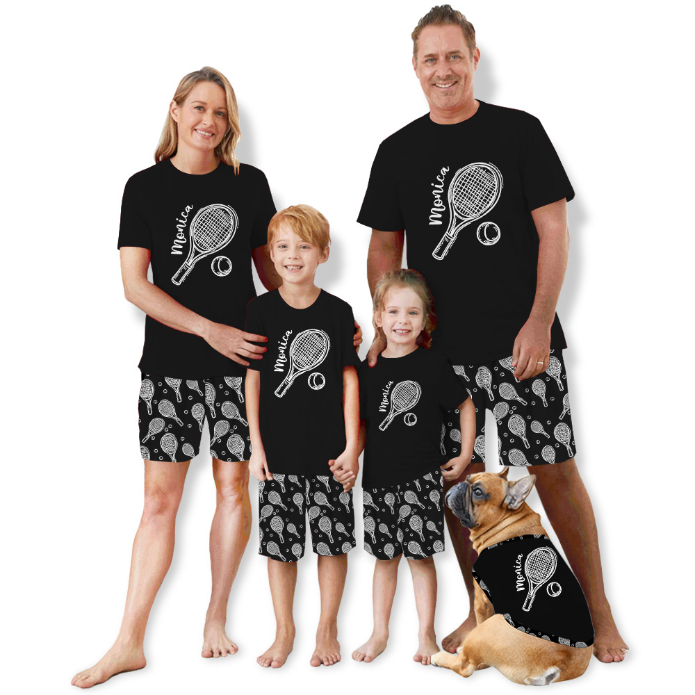 Unique Short Tennis Pajamas With Your Name Unique Short Tennis Pajamas With Your Name