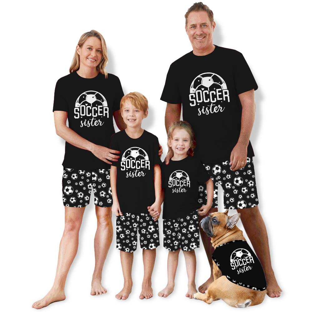 Custom Name Soccer Pajamas For Adults Short Sleeves Custom Name Soccer Pajamas For Adults Short Sleeves