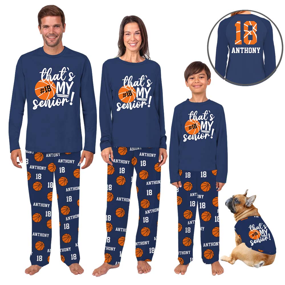 Custom Senior Basketball Owner And Dog Pajamas Custom Senior Basketball Owner And Dog Pajamas