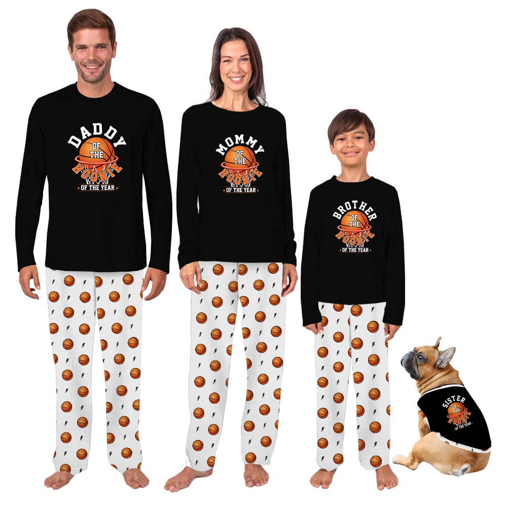 Personalized Basketball Family Sport Pajamas With Dog Personalized Basketball Family Sport Pajamas With Dog