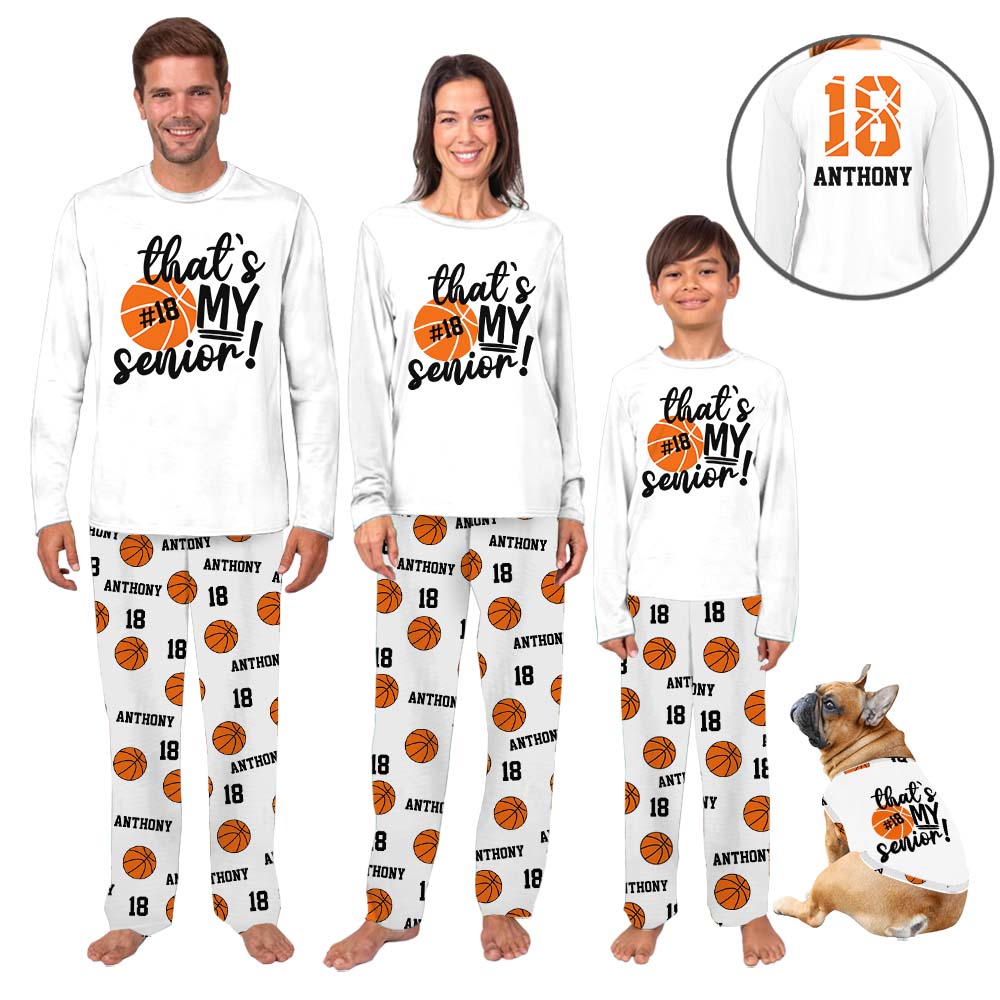Customizable Basketball That’s My Senior Matching Family Pajamas Customizable Basketball That’s My Senior Matching Family Pajamas