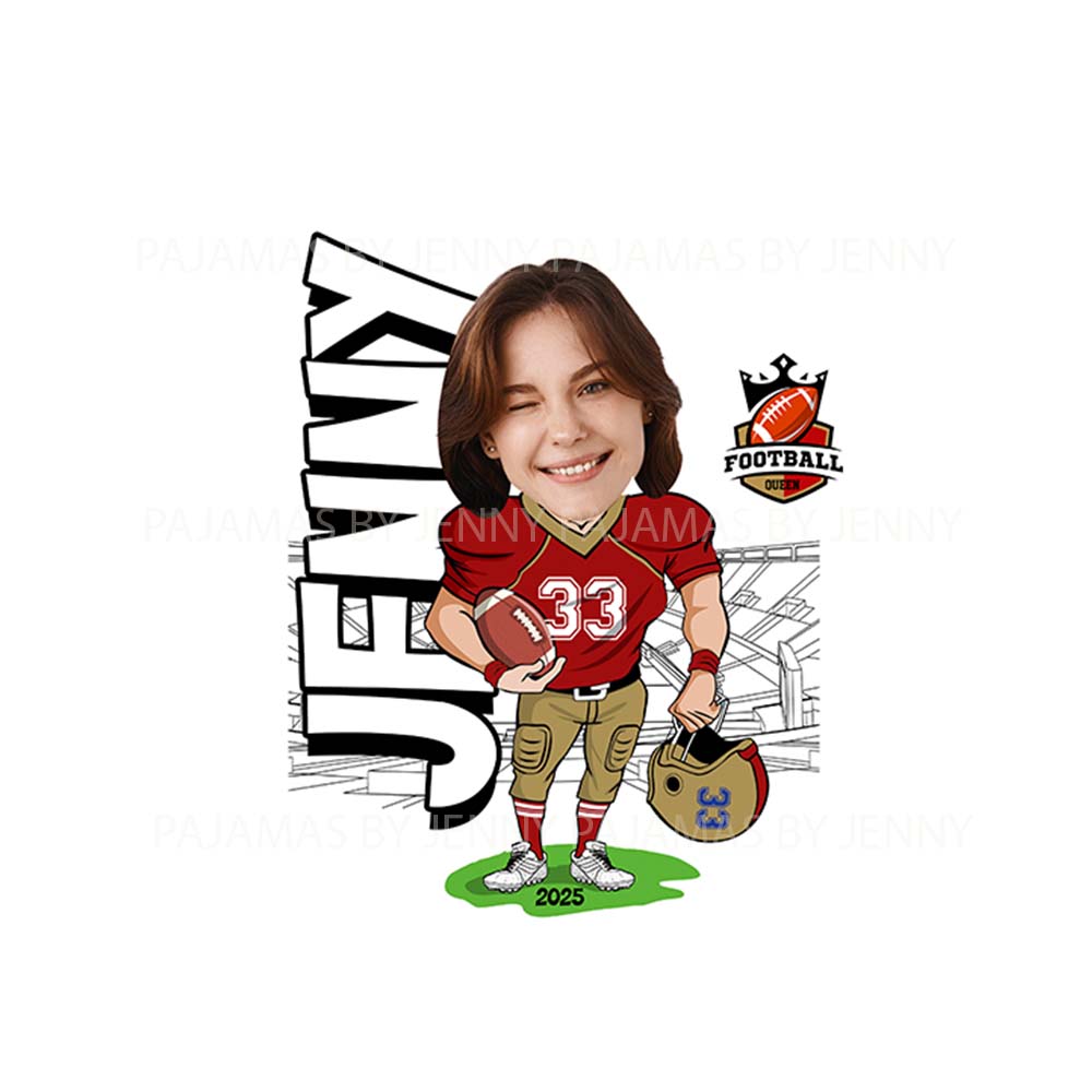 Custom Face American Football Matching Family Pajamas With Dogs Custom Face American Football Matching Family Pajamas With Dogs