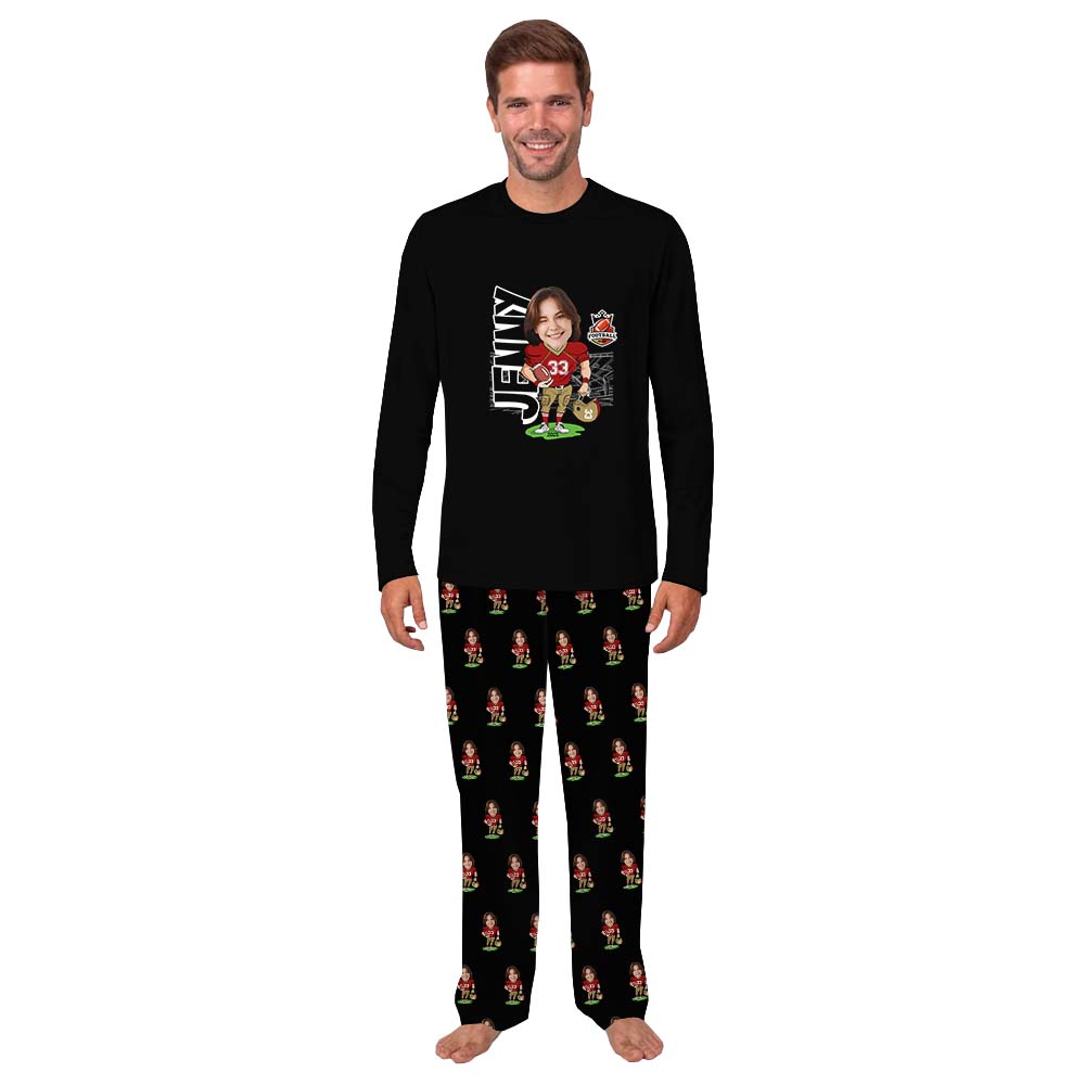 Unique Sport Matching Family Pajama Sets For American Football Lovers