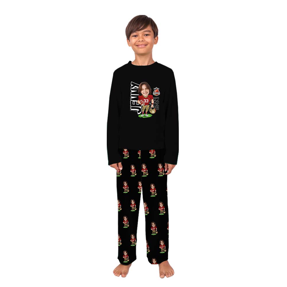 Unique Sport Matching Family Pajama Sets For American Football Lovers