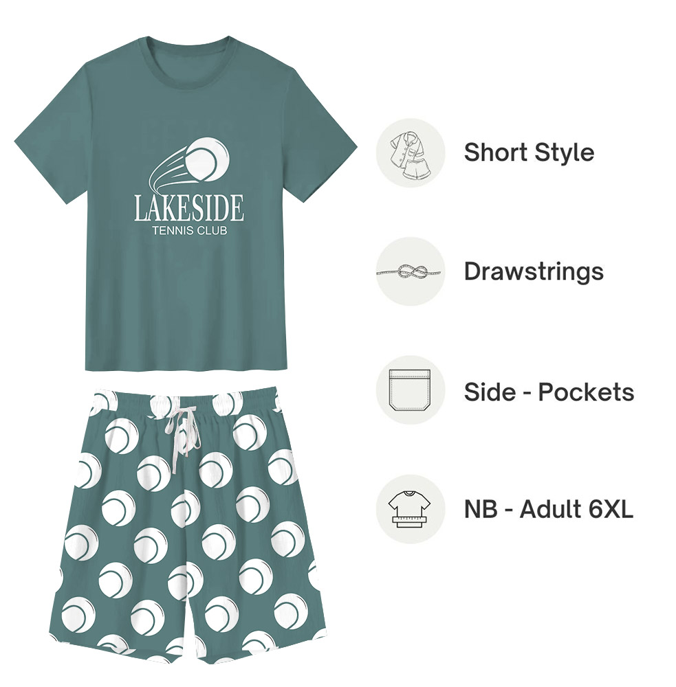 Custom Logo Name Short Pajamas For Tennis Lovers Custom Logo Name Short Pajamas For Tennis Lovers