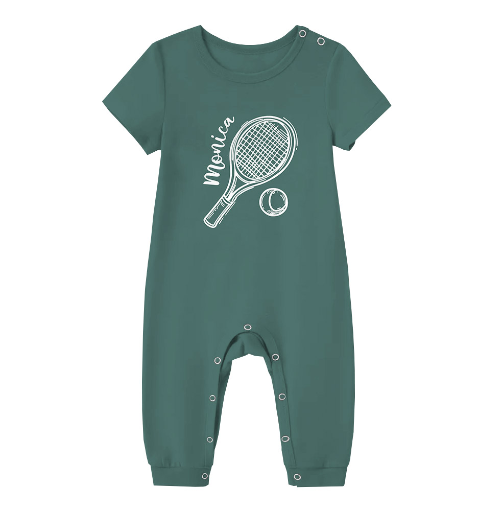 Sporty Tennis Ball And Racket Print Pajama Sets Sporty Tennis Ball And Racket Print Pajama Sets