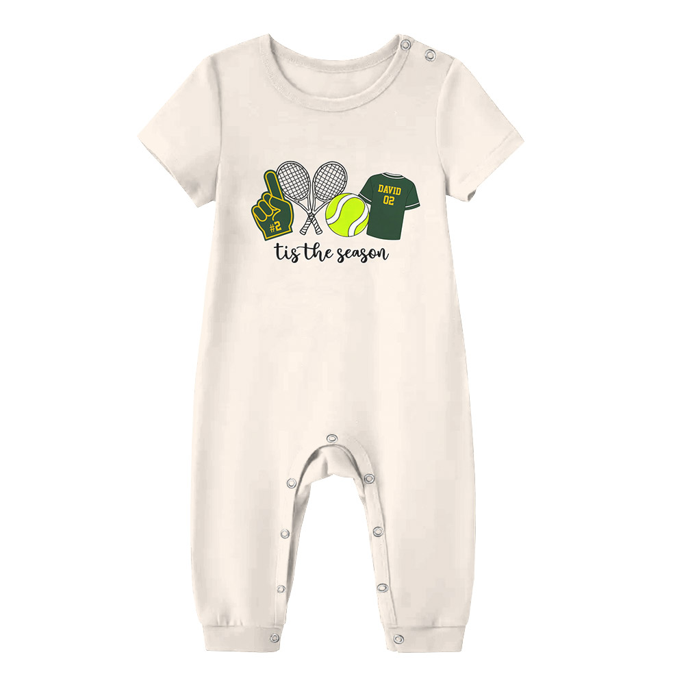 Tis the season Tennis Lover Pajamas With Name And Number