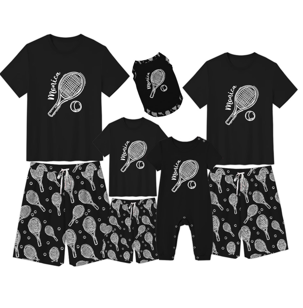Unique Short Tennis Pajamas With Your Name Unique Short Tennis Pajamas With Your Name