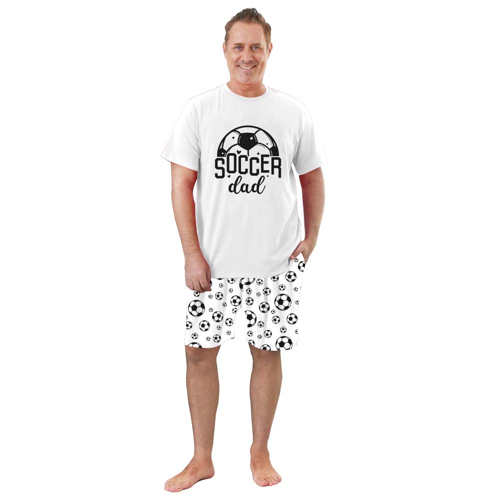 Custom Soccer Themed Sport Matching Family Pajama Short Sets Custom Soccer Themed Sport Matching Family Pajama Short Sets
