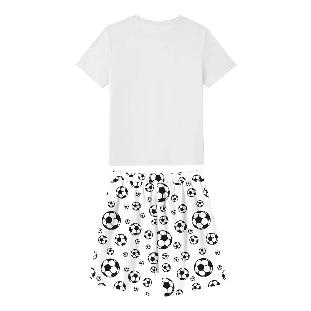 Custom Soccer Themed Sport Matching Family Pajama Short Sets Custom Soccer Themed Sport Matching Family Pajama Short Sets