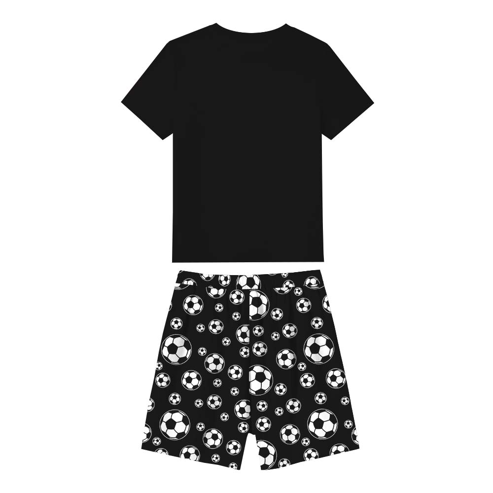 Custom Name Soccer Pajamas For Adults Short Sleeves Custom Name Soccer Pajamas For Adults Short Sleeves