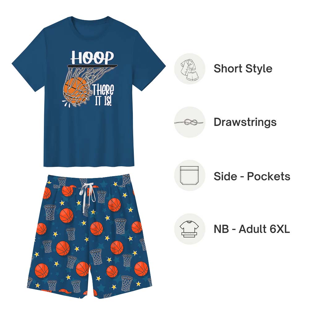 Energetic Basketball Sport Pajama Short Sets