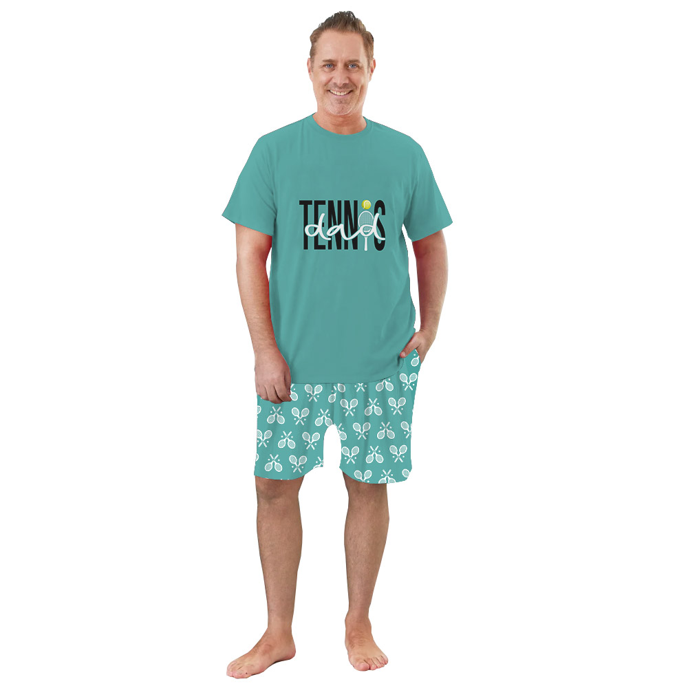 Matching Tennis Mom Dad Pajamas Tshirts And Shorts Matching Tennis Mom Dad Pajamas Tshirts And Shorts