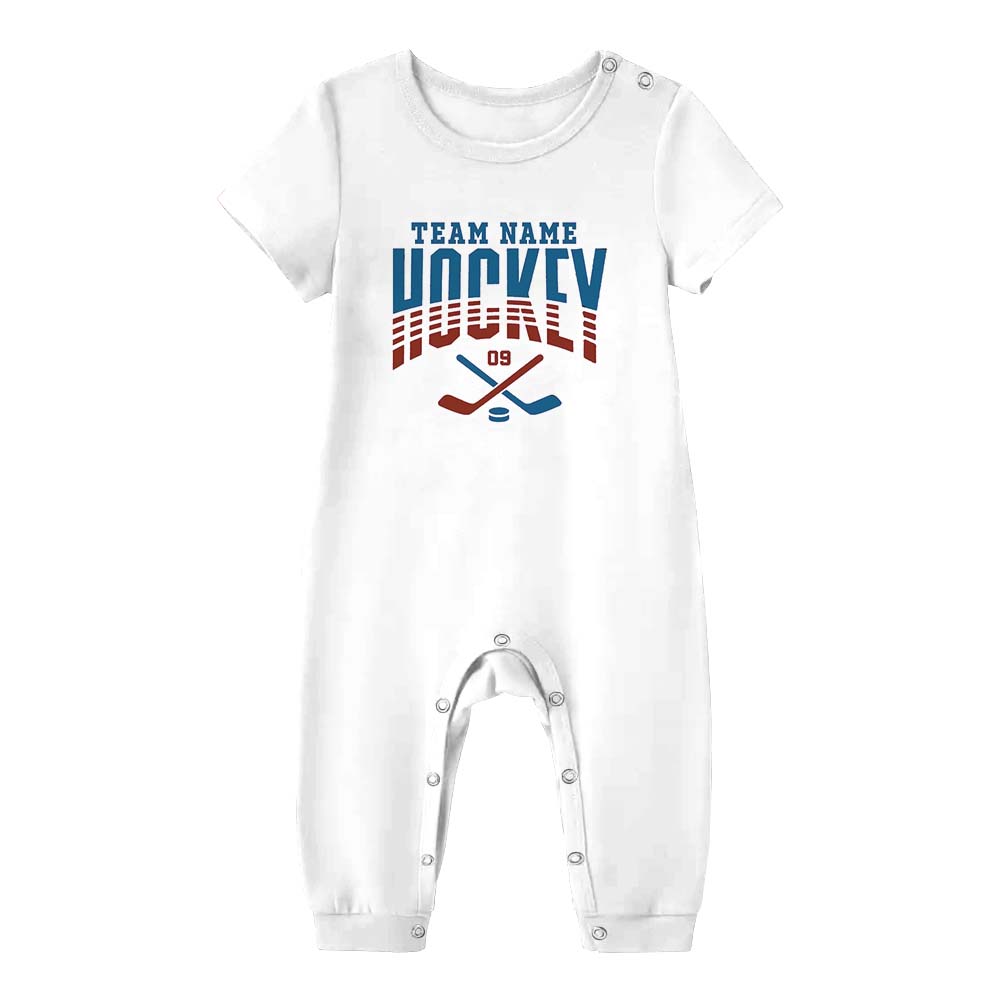 Customizable Hockey Sport Pajama Short Sets