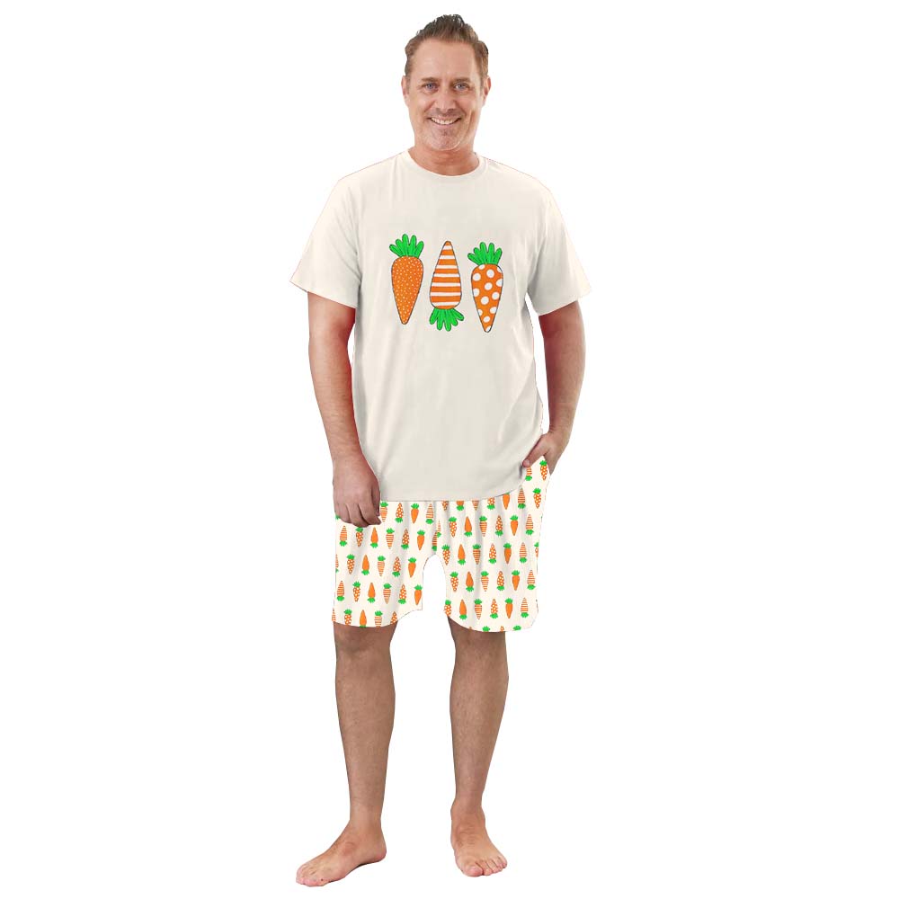 Adorable Carrot Easter Family Matching Short Sleeves Pajamas Adorable Carrot Easter Family Matching Short Sleeves Pajamas