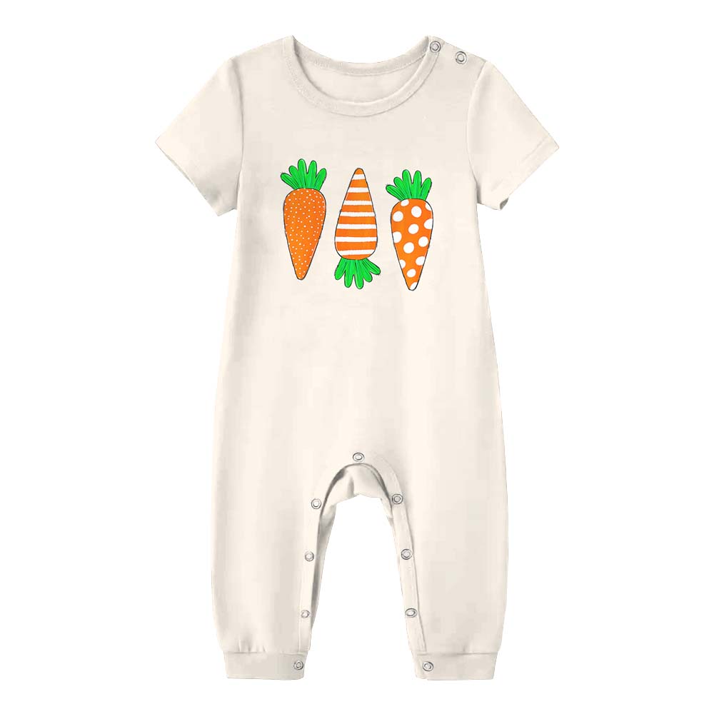 Adorable Carrot Easter Family Matching Short Sleeves Pajamas Adorable Carrot Easter Family Matching Short Sleeves Pajamas