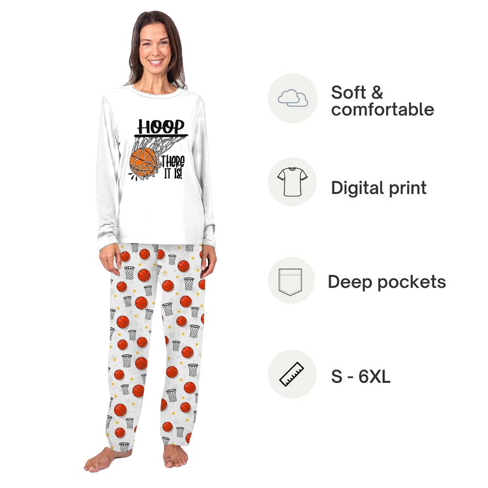 Hoop There It Is Basketball Themed Pajamas For Family And Dog