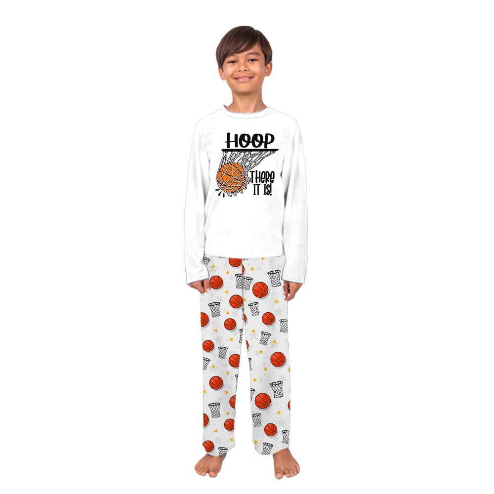 Hoop There It Is Basketball Themed Pajamas For Family And Dog
