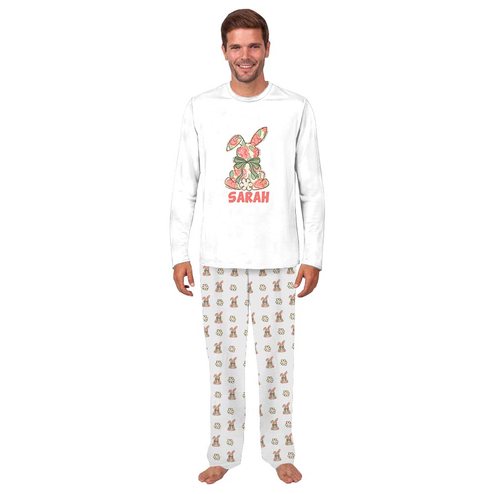 Easter Rabbit With Name Family Matching Pajamas Easter Rabbit With Name Family Matching Pajamas