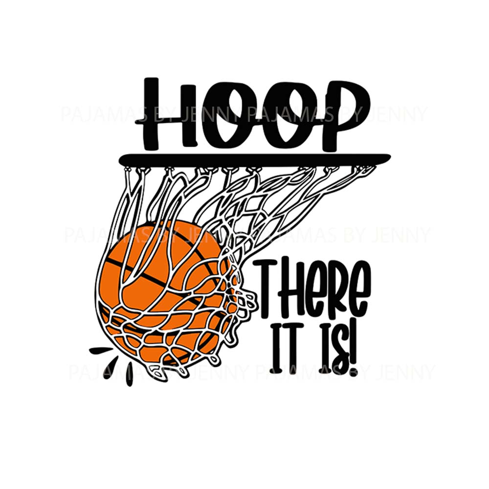 Hoop There It Is Basketball Themed Pajamas For Family And Dog