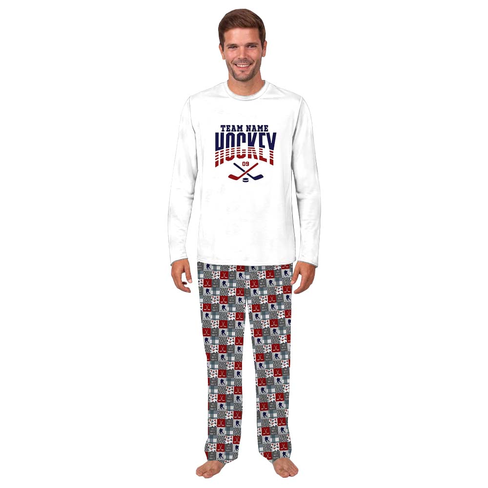 Custom Team Name Hockey Themed Owner And Dog Pajamas Custom Team Name Hockey Themed Owner And Dog Pajamas