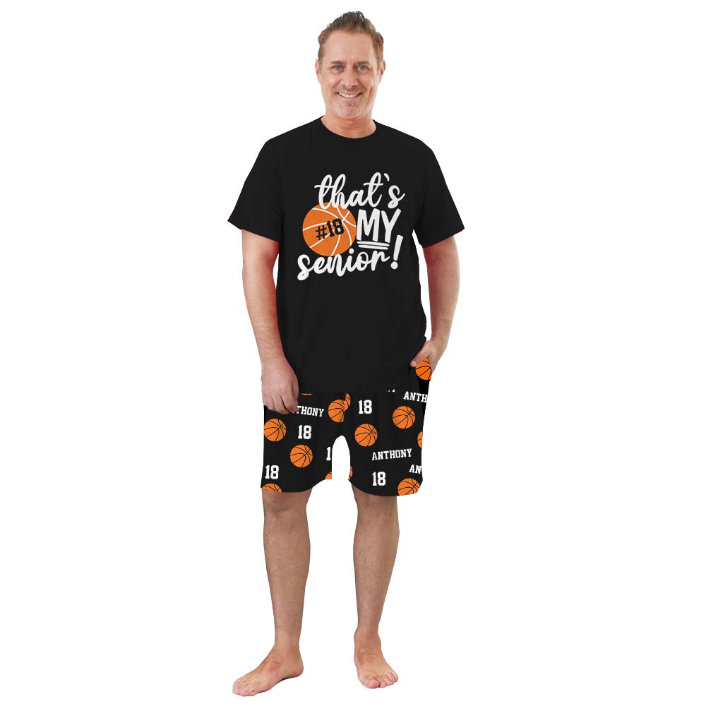 Custom Name Basketball Pajama Short Sets Custom Name Basketball Pajama Short Sets