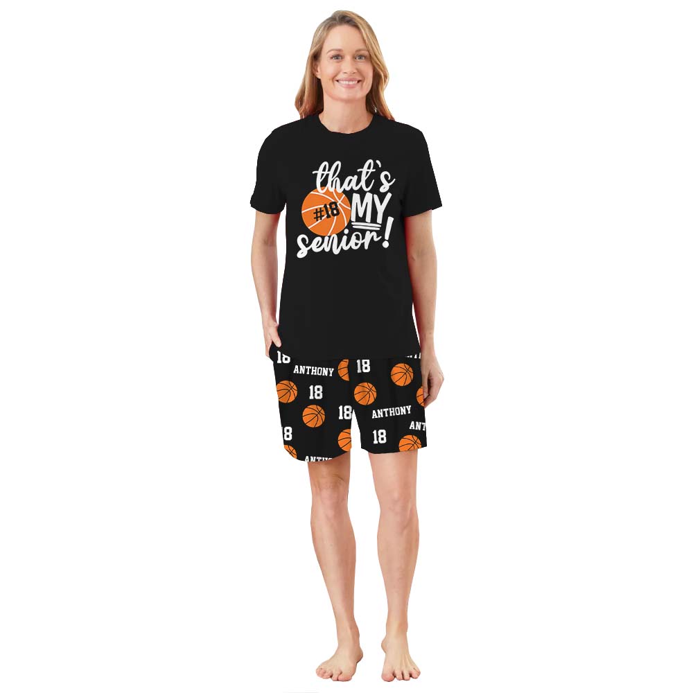 Custom Name Basketball Pajama Short Sets Custom Name Basketball Pajama Short Sets