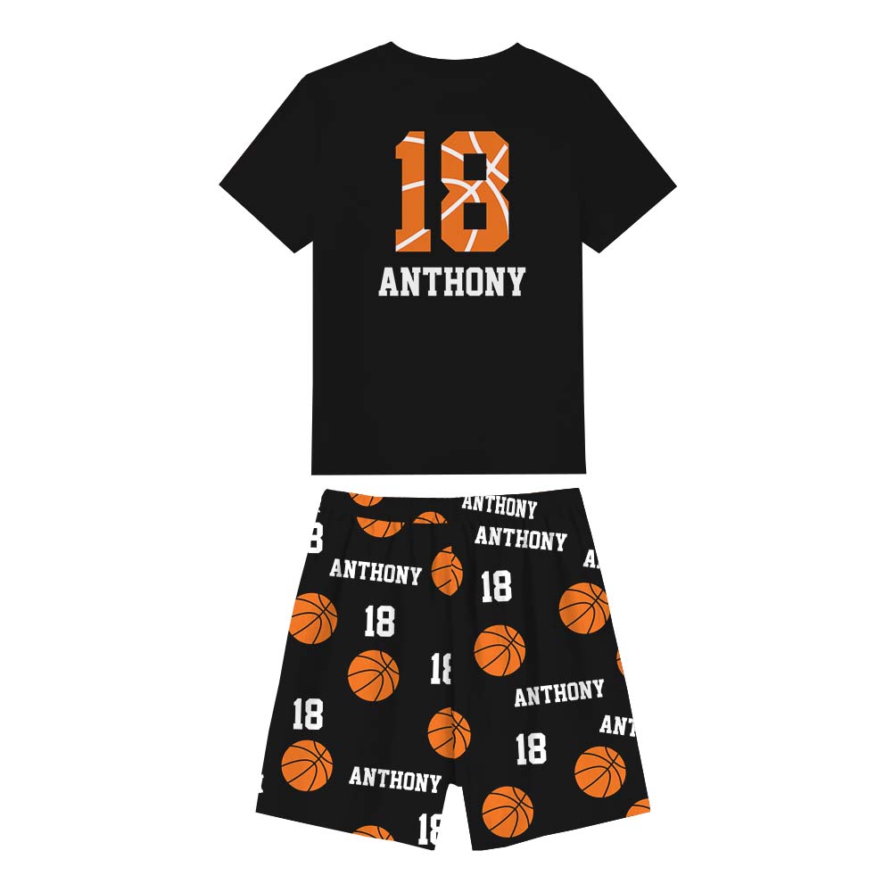 Custom Name Basketball Pajama Short Sets Custom Name Basketball Pajama Short Sets