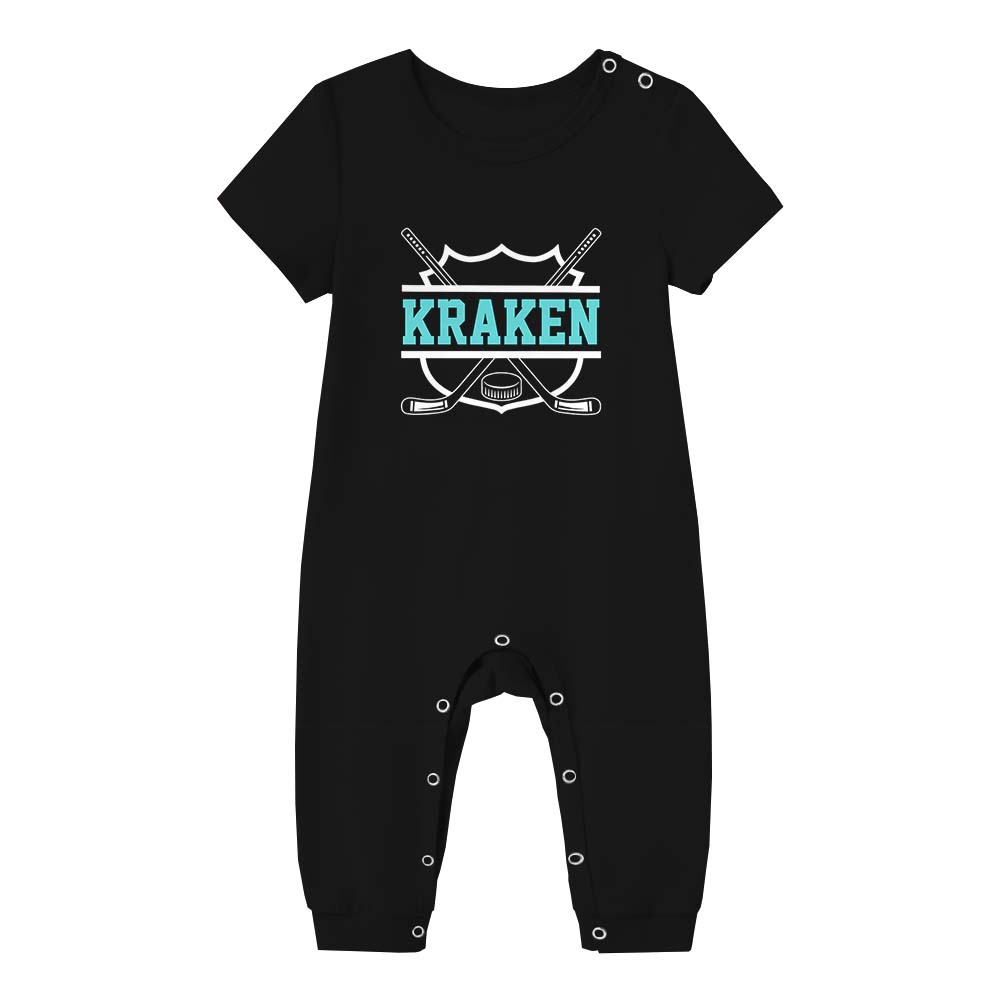 Unique Hockey Themed Jammies Matching Short Sleeves Unique Hockey Themed Jammies Matching Short Sleeves