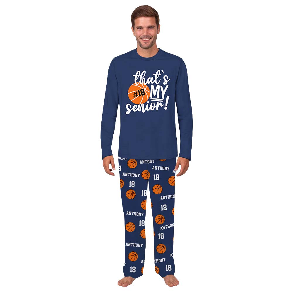 Custom Senior Basketball Owner And Dog Pajamas Custom Senior Basketball Owner And Dog Pajamas
