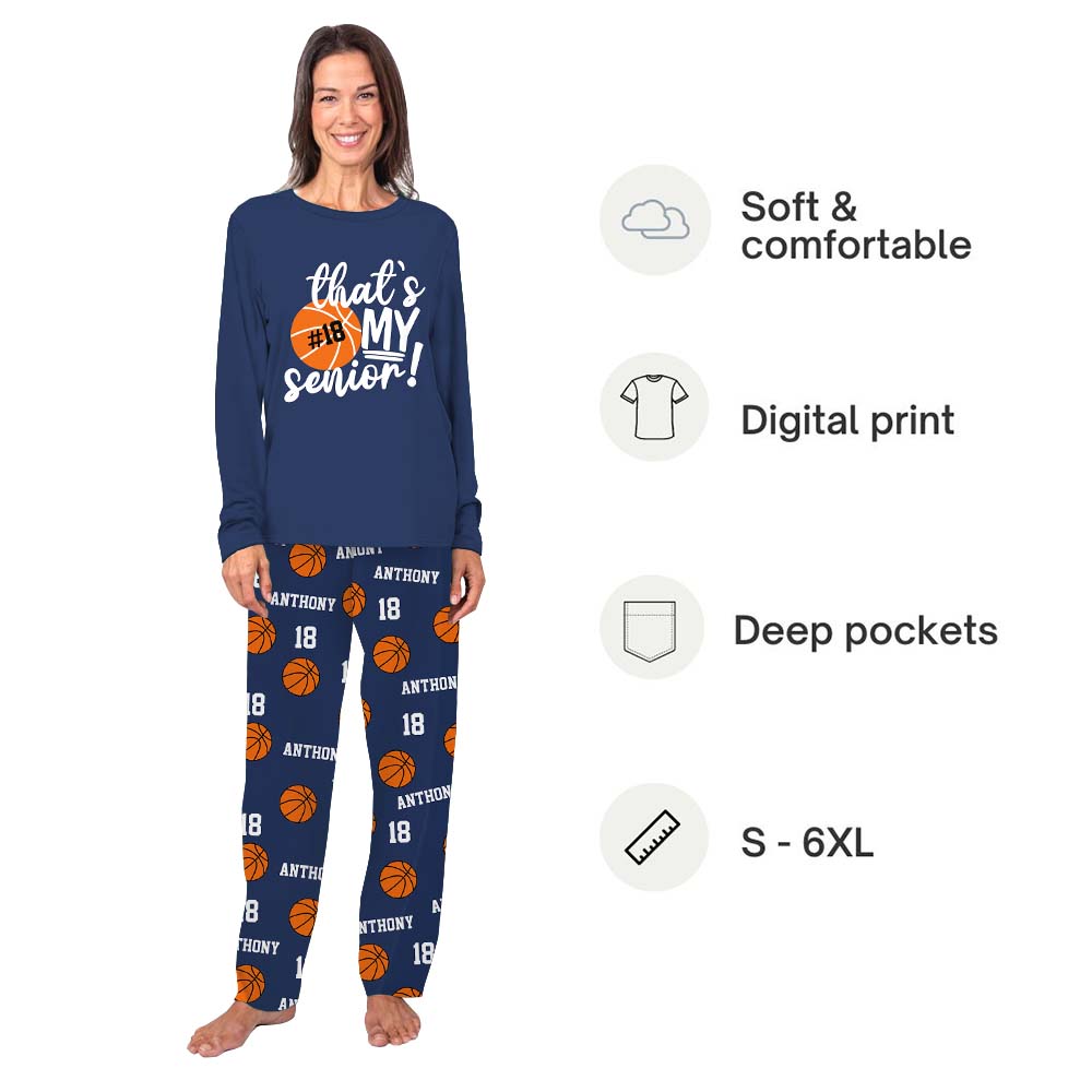 Custom Senior Basketball Owner And Dog Pajamas Custom Senior Basketball Owner And Dog Pajamas