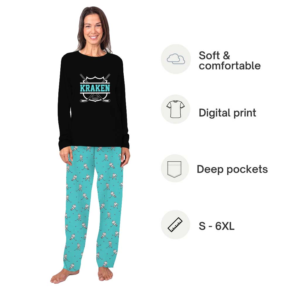 Custom Name Hockey Family Sport Pajama Sets Custom Name Hockey Family Sport Pajama Sets