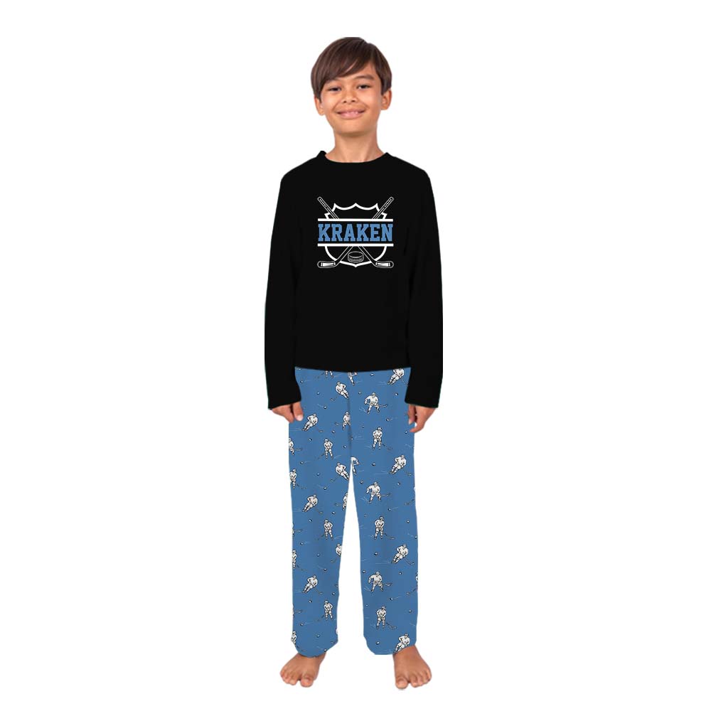 Personalized Hockey Matching Family Sport Pajama Sets Personalized Hockey Matching Family Sport Pajama Sets
