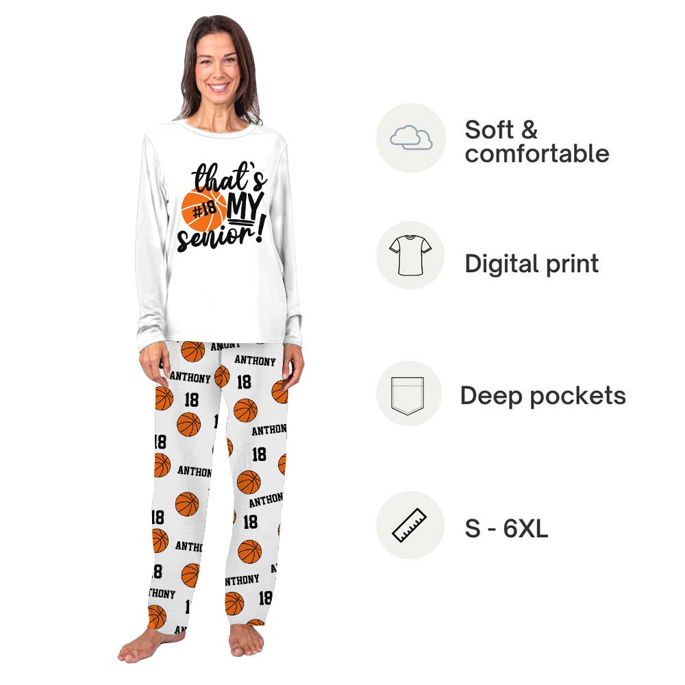 Customizable Basketball That’s My Senior Matching Family Pajamas Customizable Basketball That’s My Senior Matching Family Pajamas